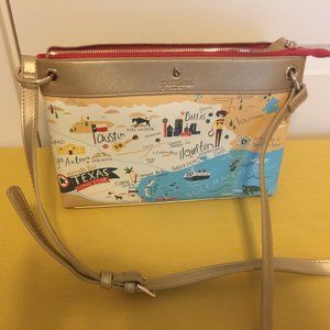 Spartina 449 Texas Crossbody.  Bright red interior